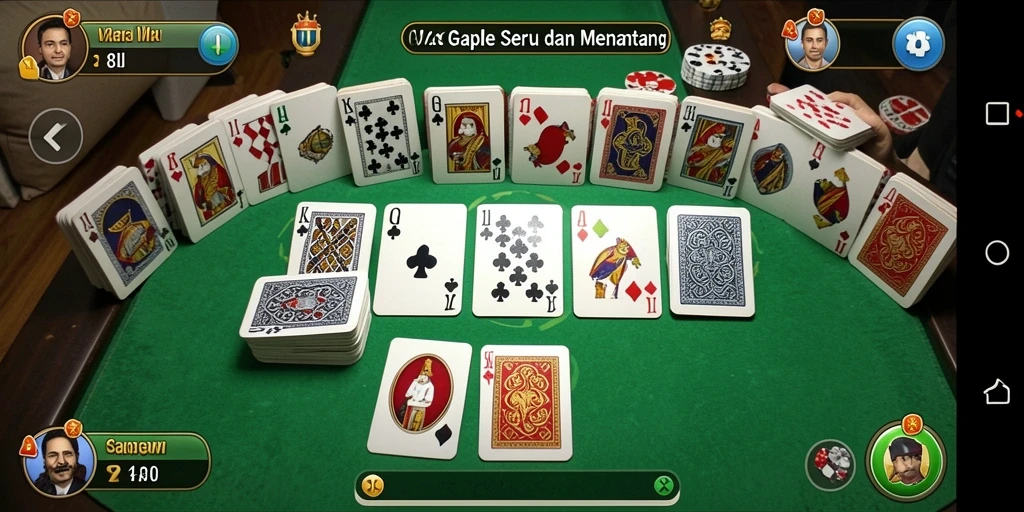 Tampilan gameplay seru Gaple di 8II.