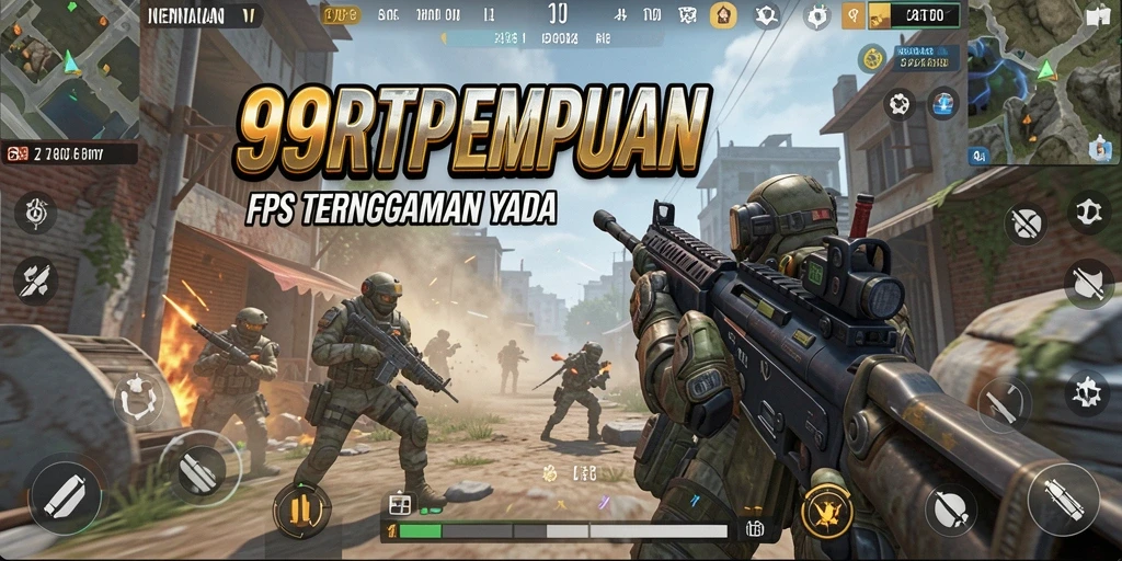 Screenshot gameplay 99RTP dengan aksi seru di battlefield FPS.