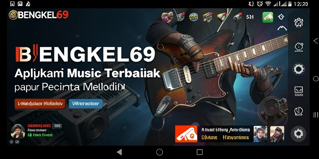 Screenshot gameplay BENGKEL69 yang menunjukkan serunya bermain musik.