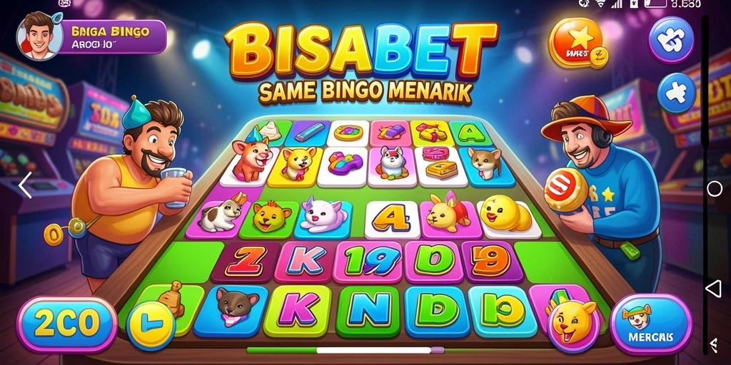 Tampilan gameplay seru dalam BISABET yang penuh dengan interaksi Bingo.