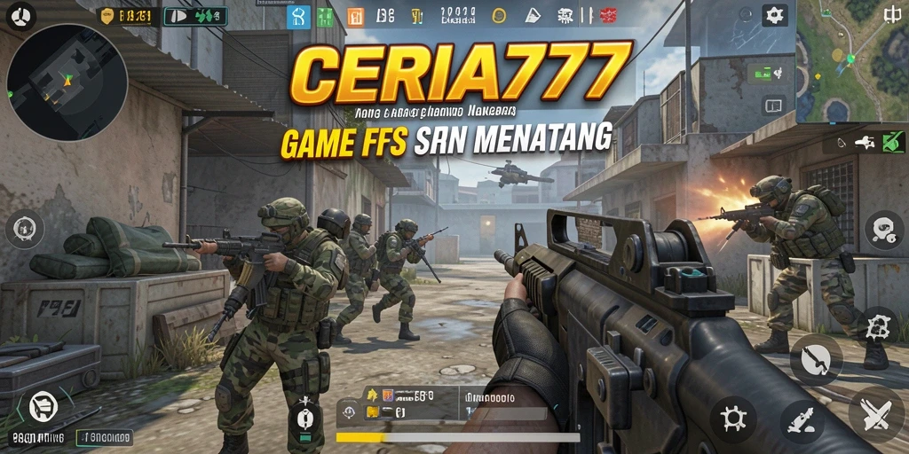 Screenshot CERIA777 menampilkan aksi menembak yang mendebarkan dalam permainan FPS.