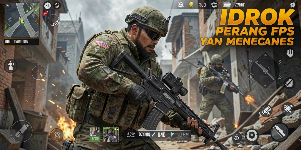Tampilan gameplay <strong>IDROK</strong> yang mendebarkan dengan aksi tembak-menembak yang intens.
