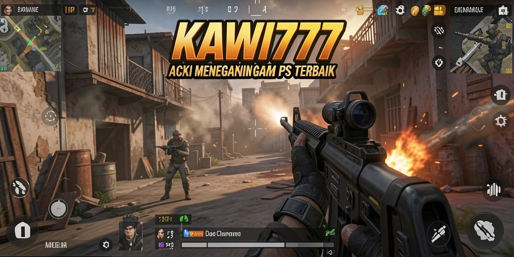 Screenshot gameplay KAWI777 menunjukkan ketegangan pertempuran FPS yang mendebarkan.