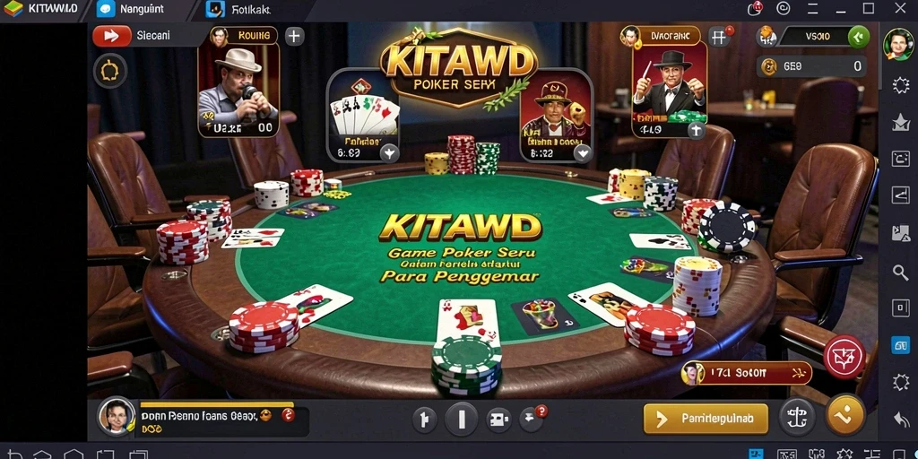 Gameplay Poker KITAWD yang seru dan menantang.