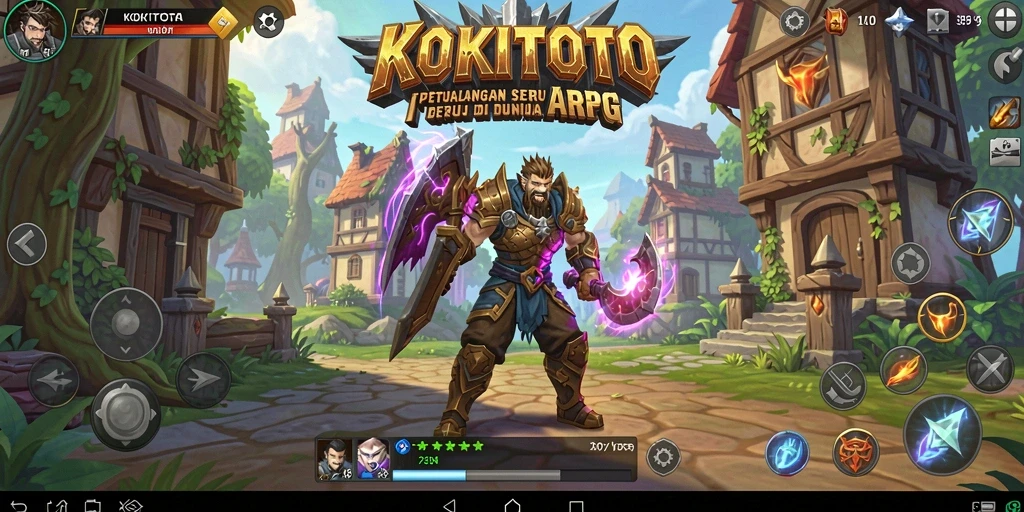 Tangkapan layar gameplay KOKITOTO menampilkan aksi seru dalam petualangan ARPG.