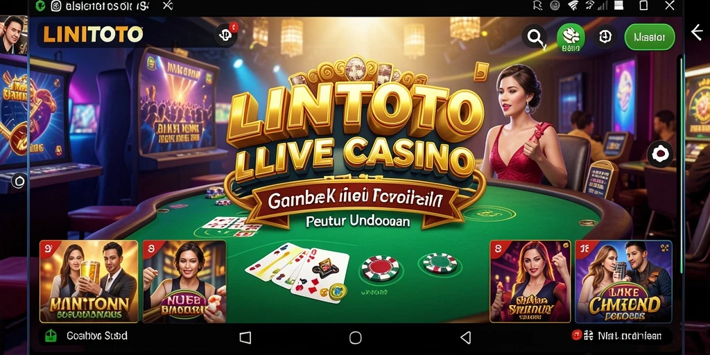 Tampilan gameplay LINITOTO yang mendebarkan dan interaktif di Live Casino.