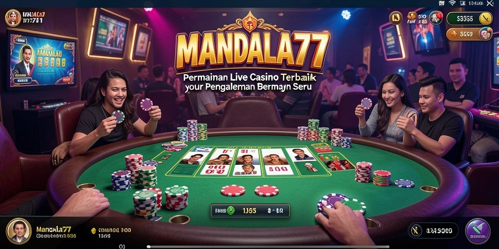 Tampilan gameplay Live Casino yang mendebarkan di MANDALA77.
