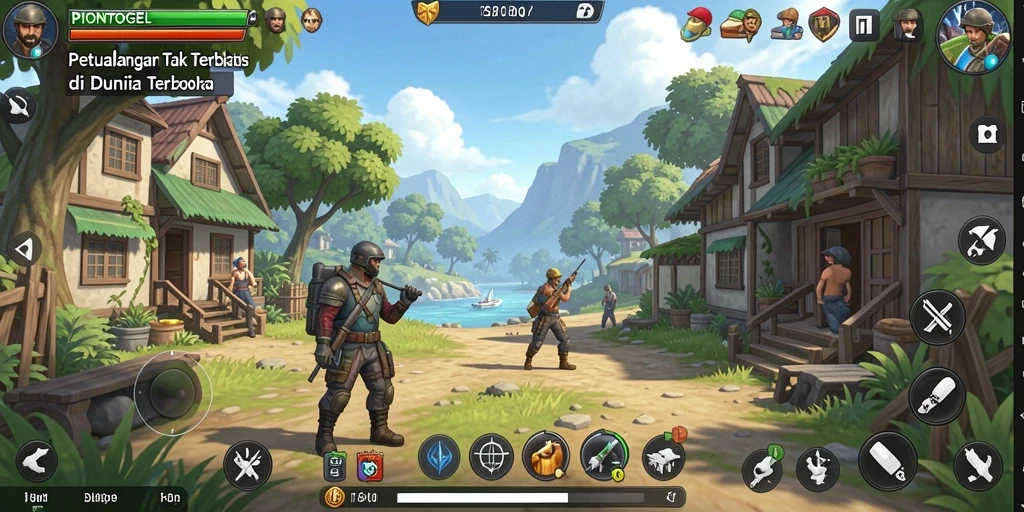 Screenshot gameplay <strong>PIONTOGEL</strong> menunjukkan petualangan seru di dunia terbuka.