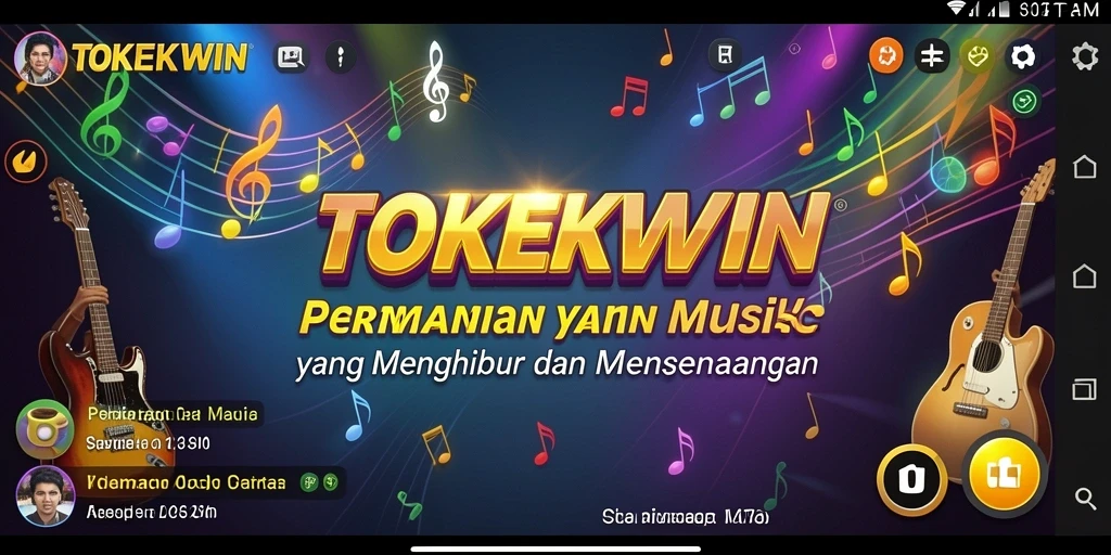 Screenshot gameplay TOKEKWIN menampilkan pengalaman musik yang mengasyikkan.