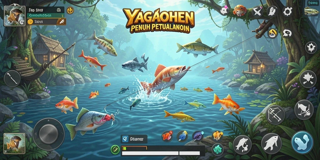 Tangkapan ikan yang megah di YAGAOHEN saat bermain.