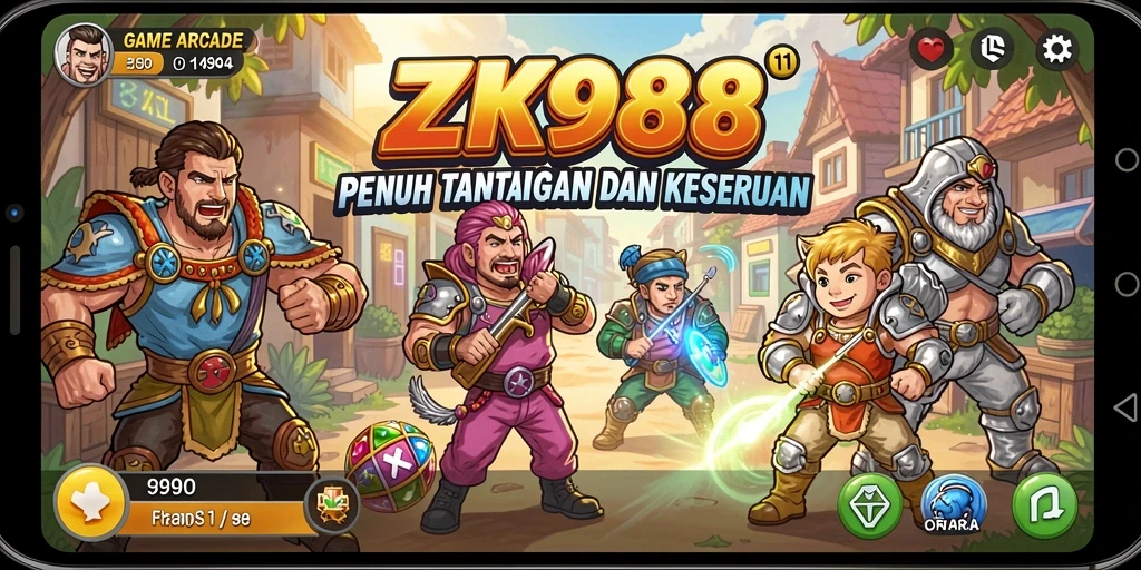 Tampilan gameplay menarik di ZK988 yang penuh aksi dan tantangan.